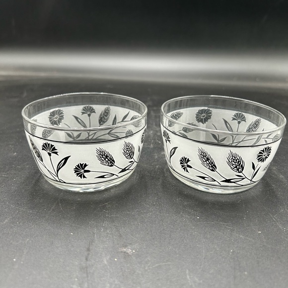 Libbey MCM silver wheat dessert bowl set of 2 - Picture 3 of 3